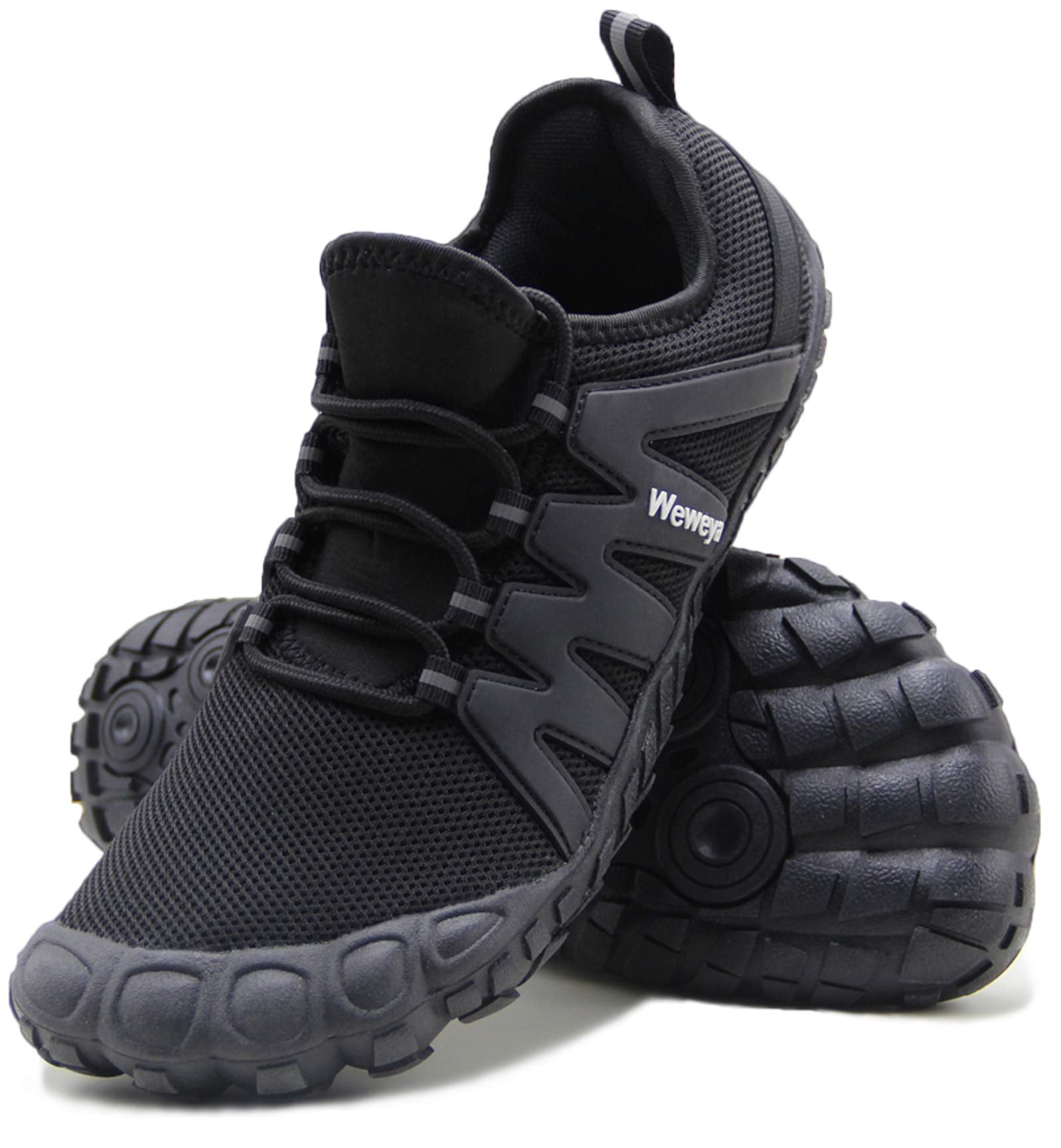 Weweya Minimalist Shoes Men Five Fingers Cross Training Barefoot Running Shoes Indoor Biking Gym Workout Cycling Spin Exercise S