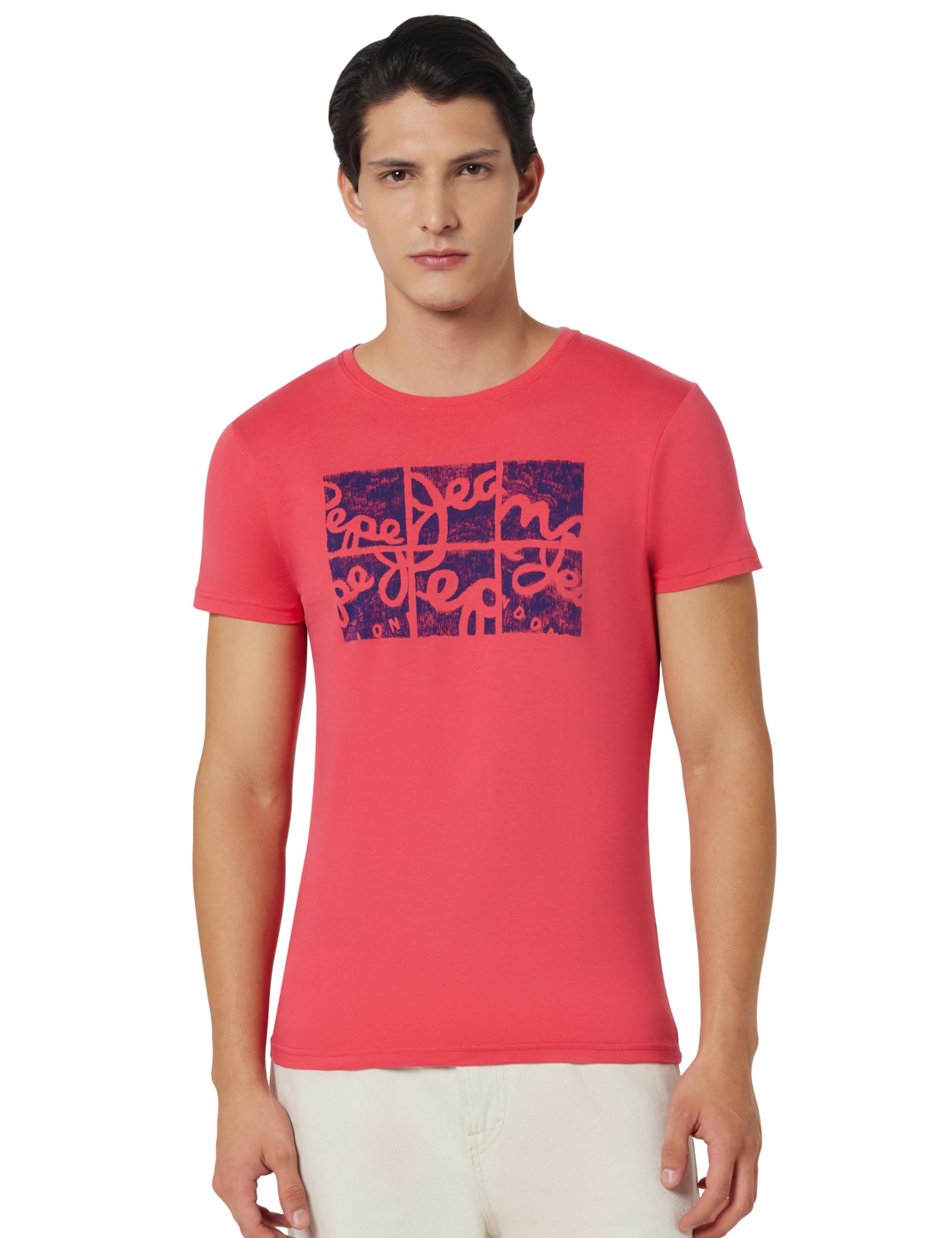MenS Dark Coral Graphic Print T-Shirt