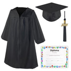 Class Act Graduation Shiny Kindergarten Preschool Graduation Cap and Gown with Matching Tassel and Diploma Certificate, Kelly Gr