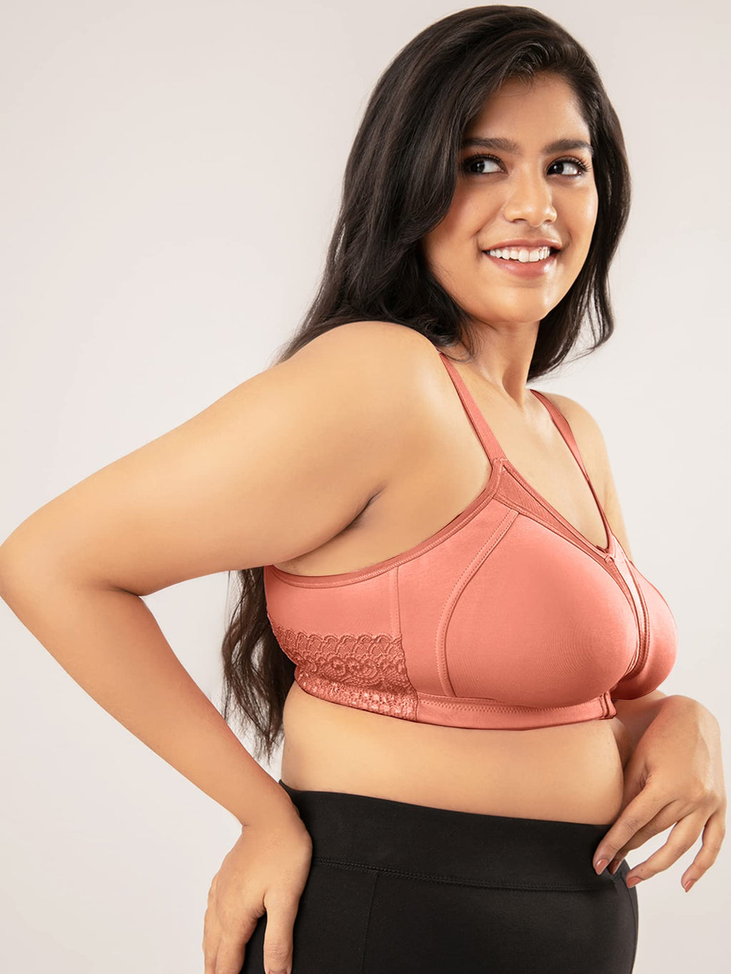 Nykd (Nyb101) Cotton Non Padded & Non Wired Everyday Bra For Women | M-Frame Structure For Bounce Control With Full Coverage & S