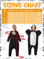 CANASOUR Peguin Onesie Kids Halloween Cosplay Costume Girls One Piece Pjs Anime Unisex Hoodie Pajamas Black For 4T Boys Party Py
