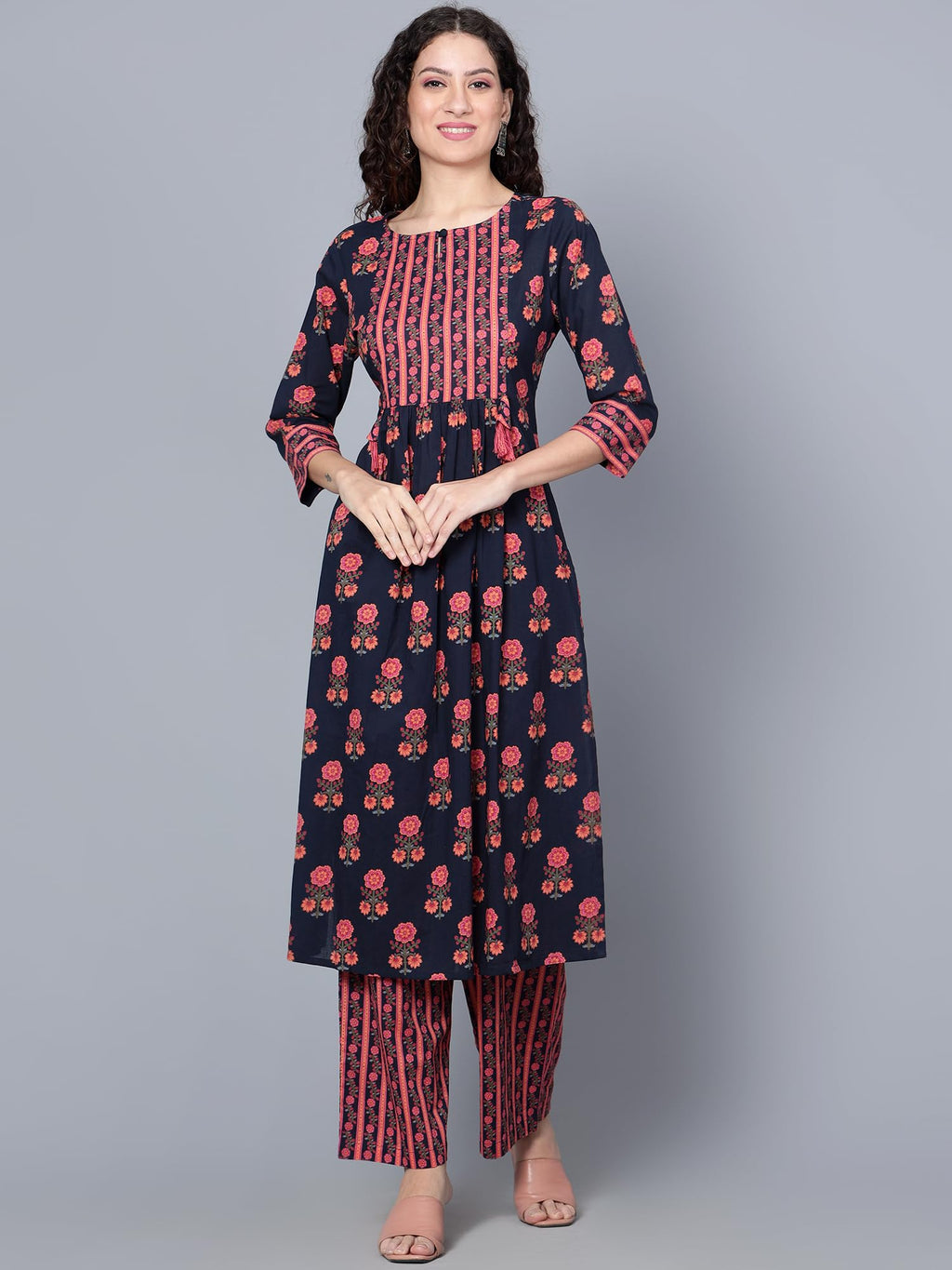 Idalia Multicolour Floral Printed Kurta Set