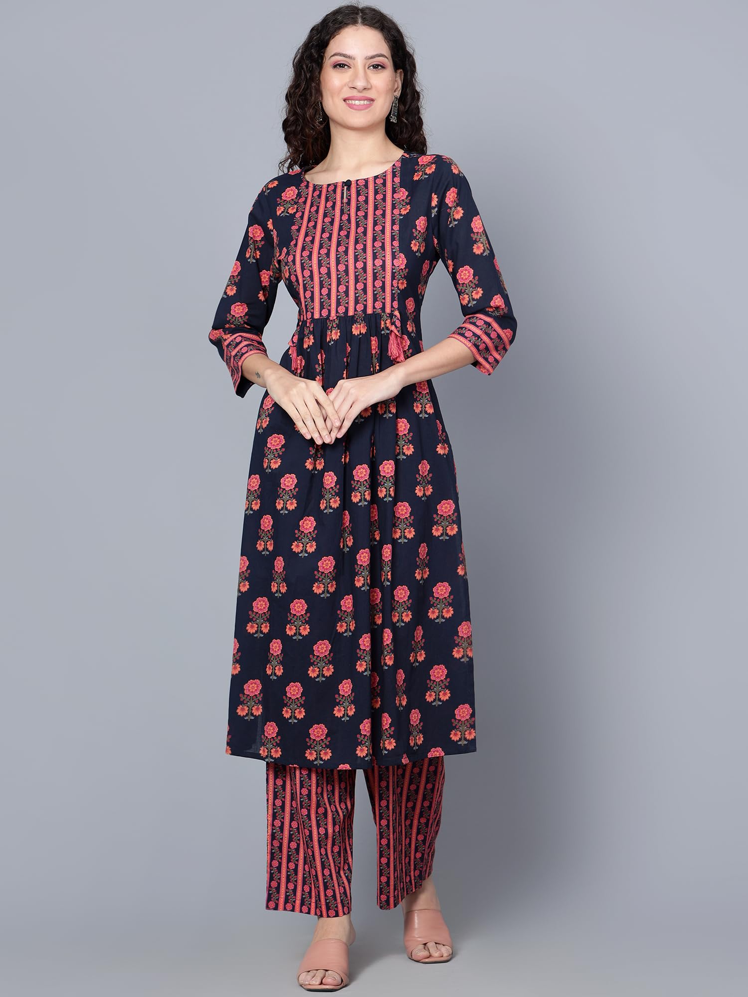 Idalia Multicolour Floral Printed Kurta Set