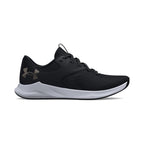 Under Armour Women's Charged Aurora 2, Black/Metallic Warm Silver, 9.5 Medium US
