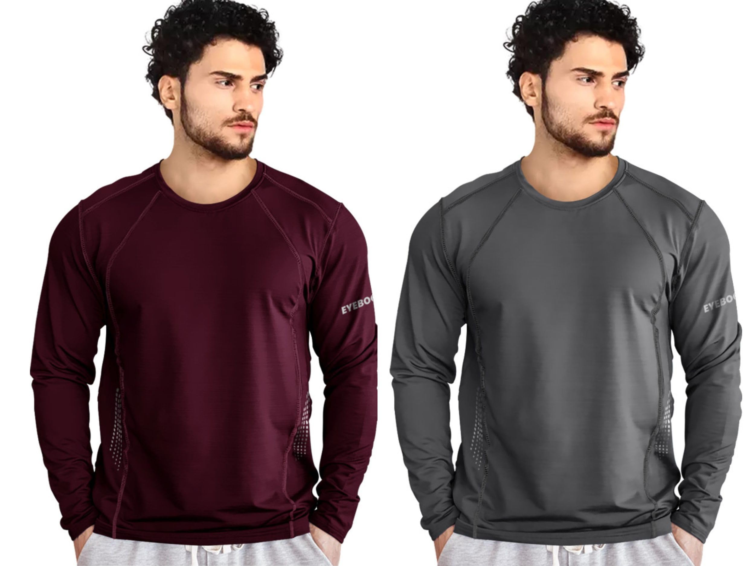 Noble Monk MenS Round T Shirt (Combo Pack Of 2) -Regular Fit |Full Sleeves |Solid Pattern | Casual T-Shirt For Men
