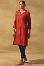 W For Woman Women'S Viscose Print Regular Kurtas