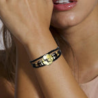 Dcfywl731 2Pcs Libra Zodiac Bracelets for Women 12 Constellations Multilayer Leather Bracelet Handmade Woven Zodiac Sign Wrap Wr