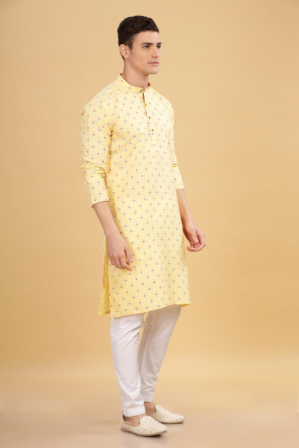 Be Active MenS Traditional Printed Full Sleeves Kurta || Cotton Kurta For Men || Men Kurta For Wedding || Kurta For Men (C-Rf00