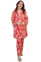 ANNI DESIGNER Womens Cotton Blend Printed Ethnic Co-ord Set (Badima Red-NW_S_Red_Small)