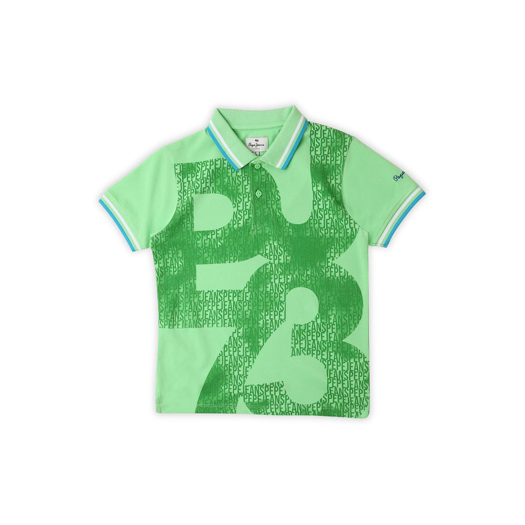 Pepe Jeans BoyS Letter Print Regular Fit T-Shirt (Pb540954_Green