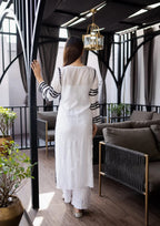 Anni Designer WomenS Cotton Blend Embroidered Straight Kurta (Stho-White-Nw_S_White_Small)