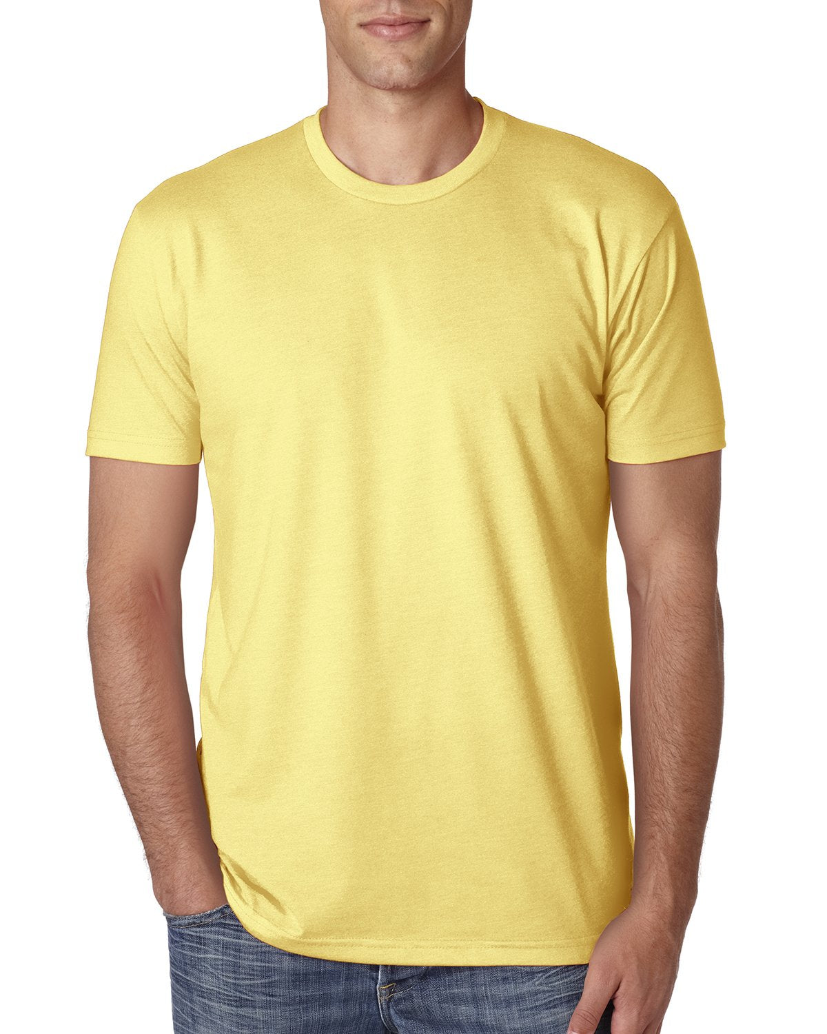 NEXT LEVEL APPAREL Mens Premium Fitted CVC Crew Tee (N6210) Banana Cream 3XL