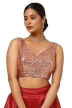Soch Women Georgette Embellished Sleeveless Regular Fit Blouse