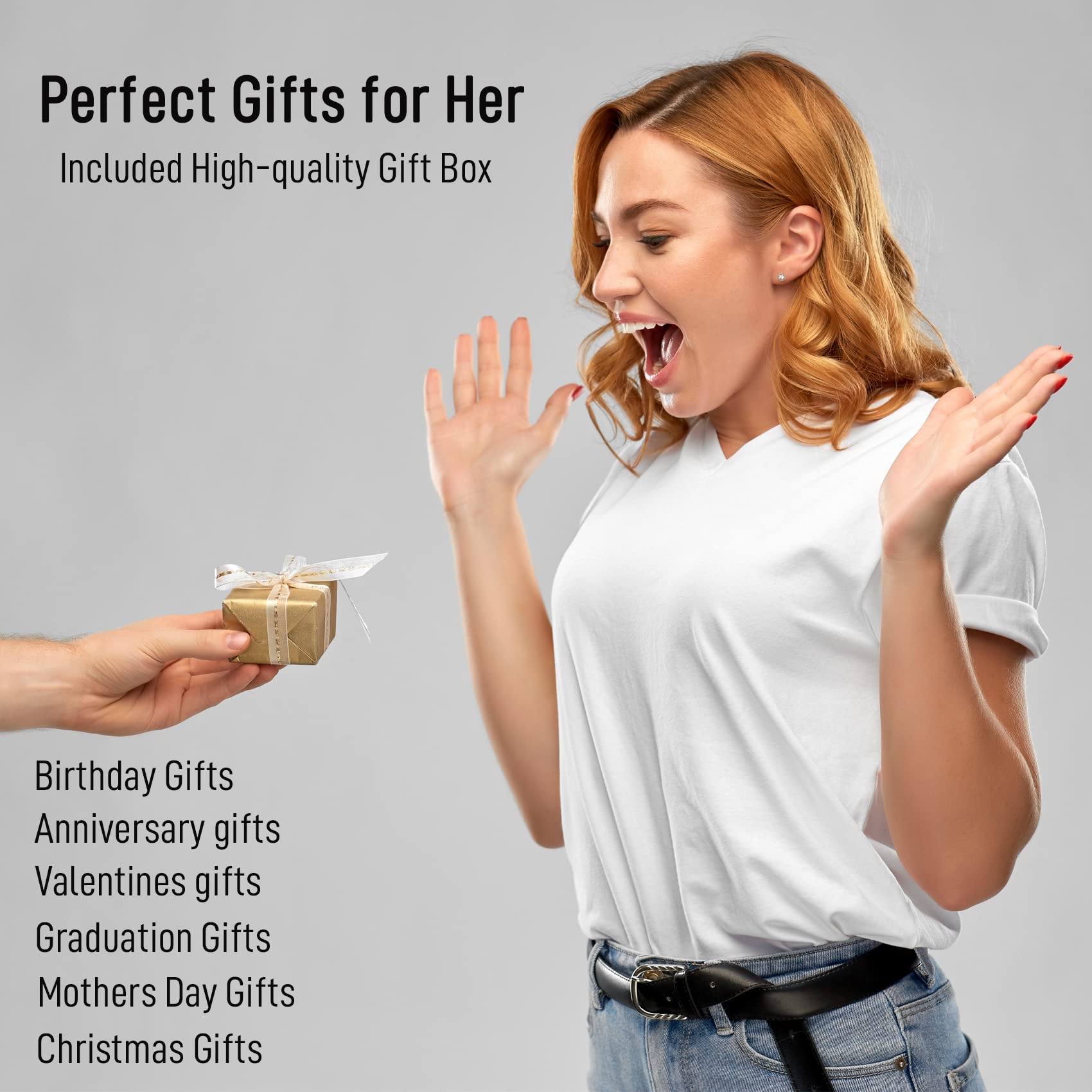 RIMRIVA Gold Bracelets for Women Trendy Cross Love Bangle Stack Stainless Steel Jewelry Anniversary Graduation Her Christmas Bir