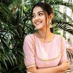 Gosriki Women'S Cotton Anarkali Solid Kurta With Pant (Gulabo Nw-Go)