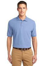 Port Authority Tall Silk Touch Polo. TLK500 Light Blue