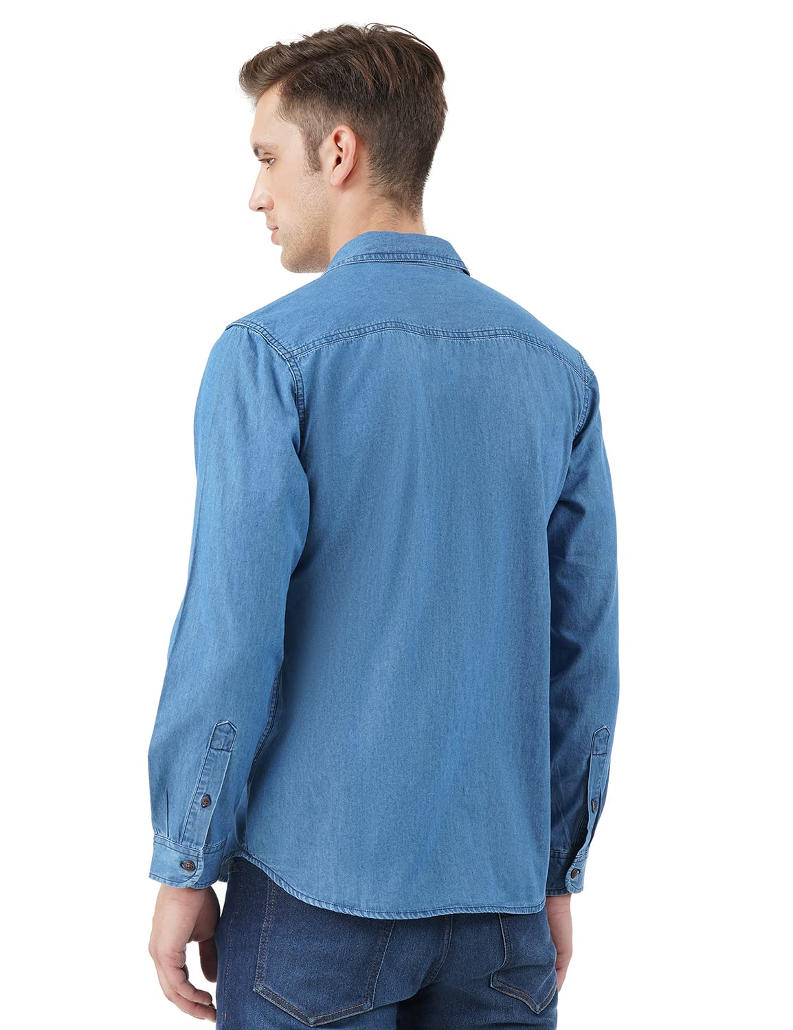 INKD Mens Lightweight Denim Shirt