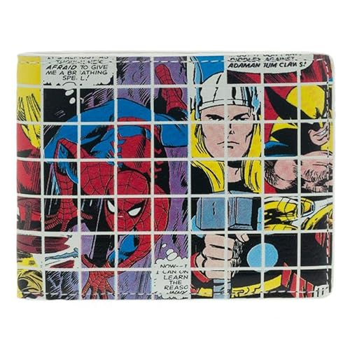 Marvel Square collage Bifold Wallet Red