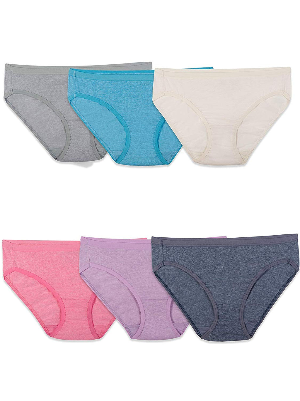 Fruit Of The Loom Women's Beyondsoft Panties, Bikini-Cotton Blend-6 Pack, 8