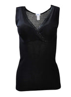 EGi Luxury 100% Filo di Scozia Cotton Women's Tank with Macramé Lace S - XXXL Made in Italy