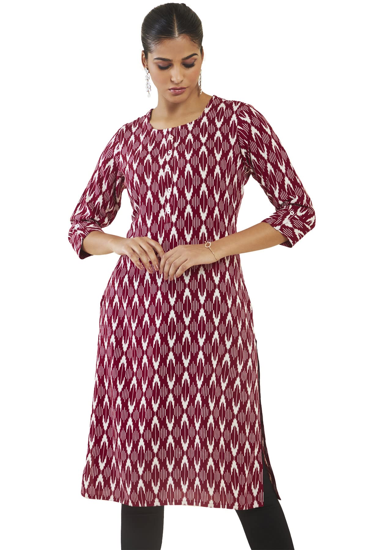 Soch Women Rayon Geometric Kurta