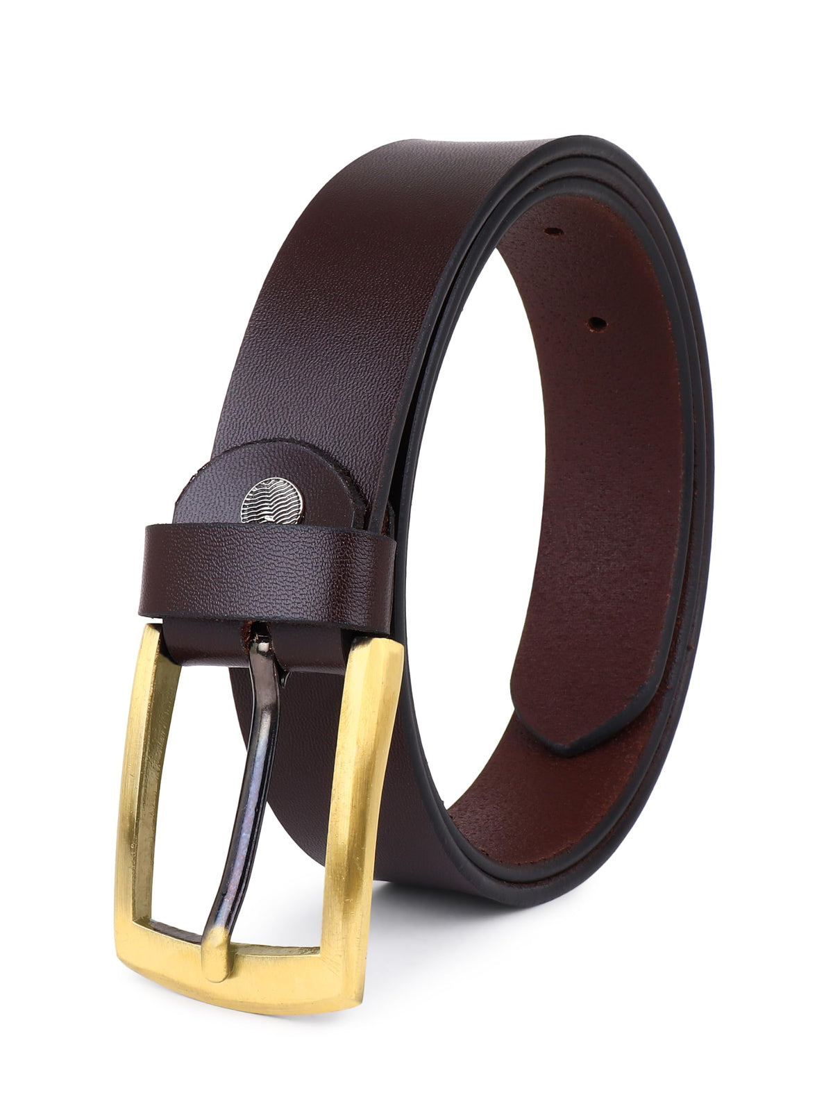 Sunshopping MenS Formal Genuine Leather Pin Buckle Brown Belt (Jafa76) (34, Brown) 34