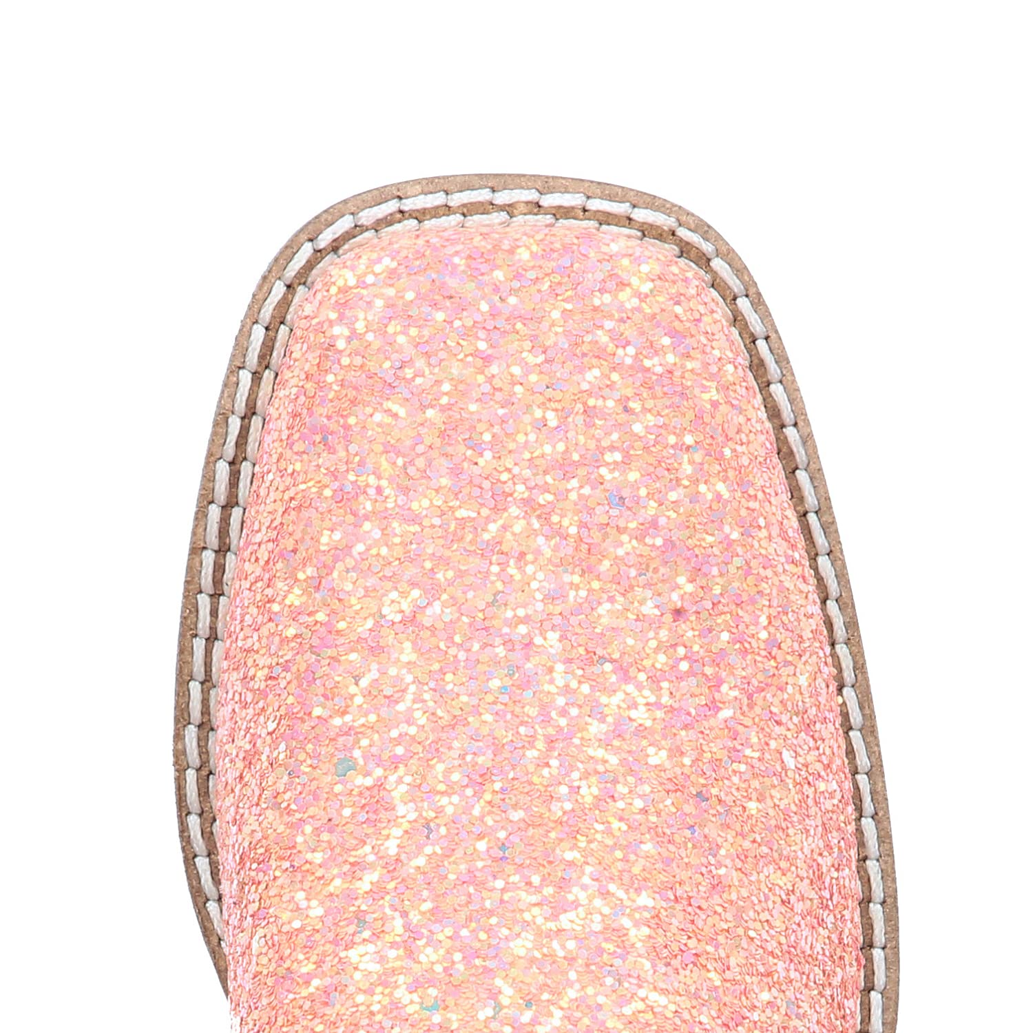 Smoky Children Ariel Pink Glitter, Crazy Horse Western Cowboy Boot, Size 3.5R