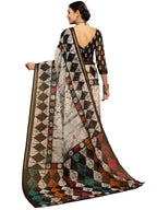 Satrani Womens Knit Cotton Blend Saree