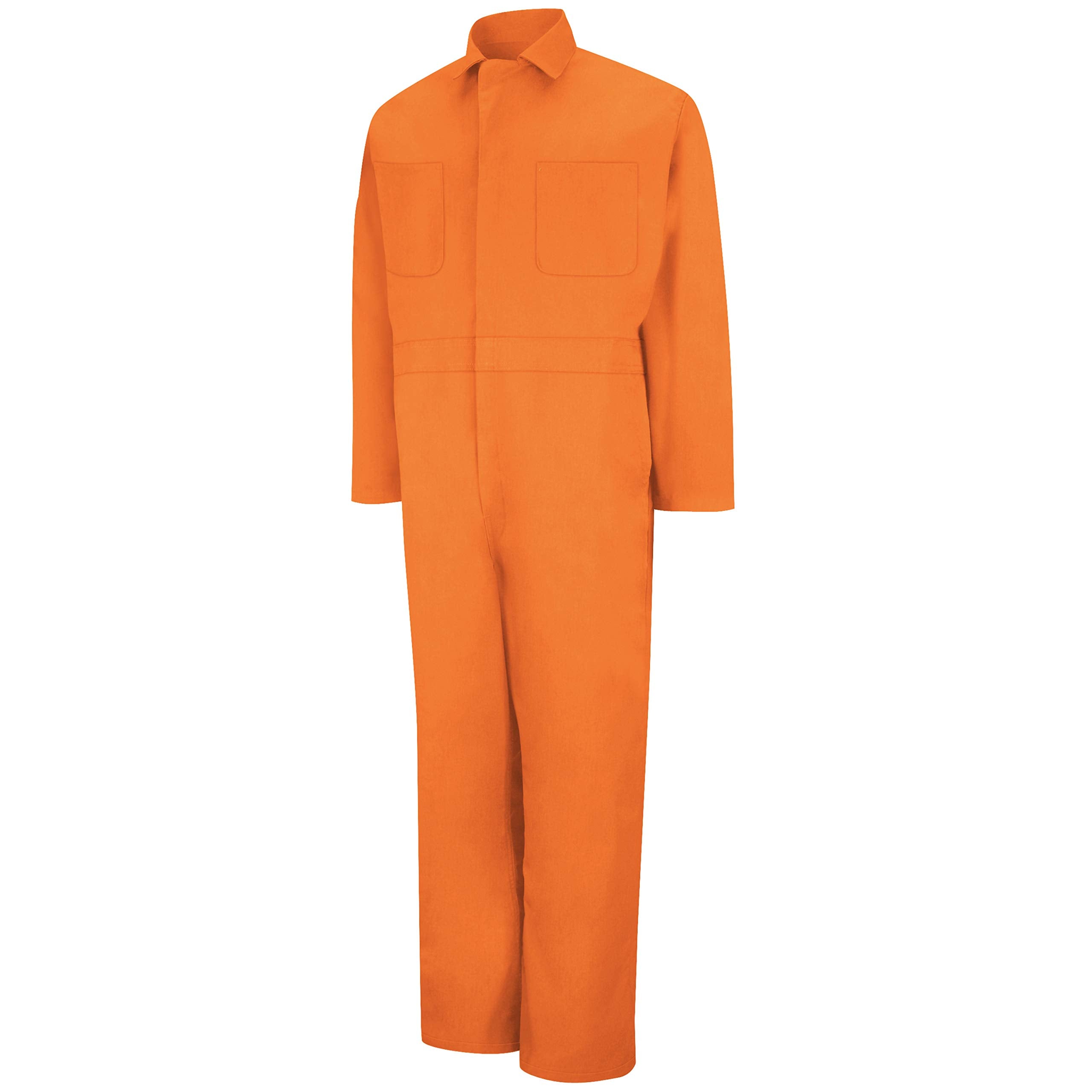Red Kap Men's Tall Size Twill Action Back Coverall, Orange, 46 Long