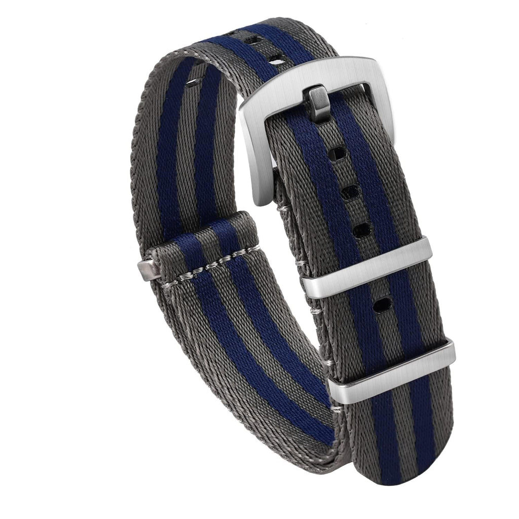watchdives Nylon Watch Band 20mm 22mm Multicolor Replacement Watch Straps for Men Women (A12 Gray Blue, 22mm)