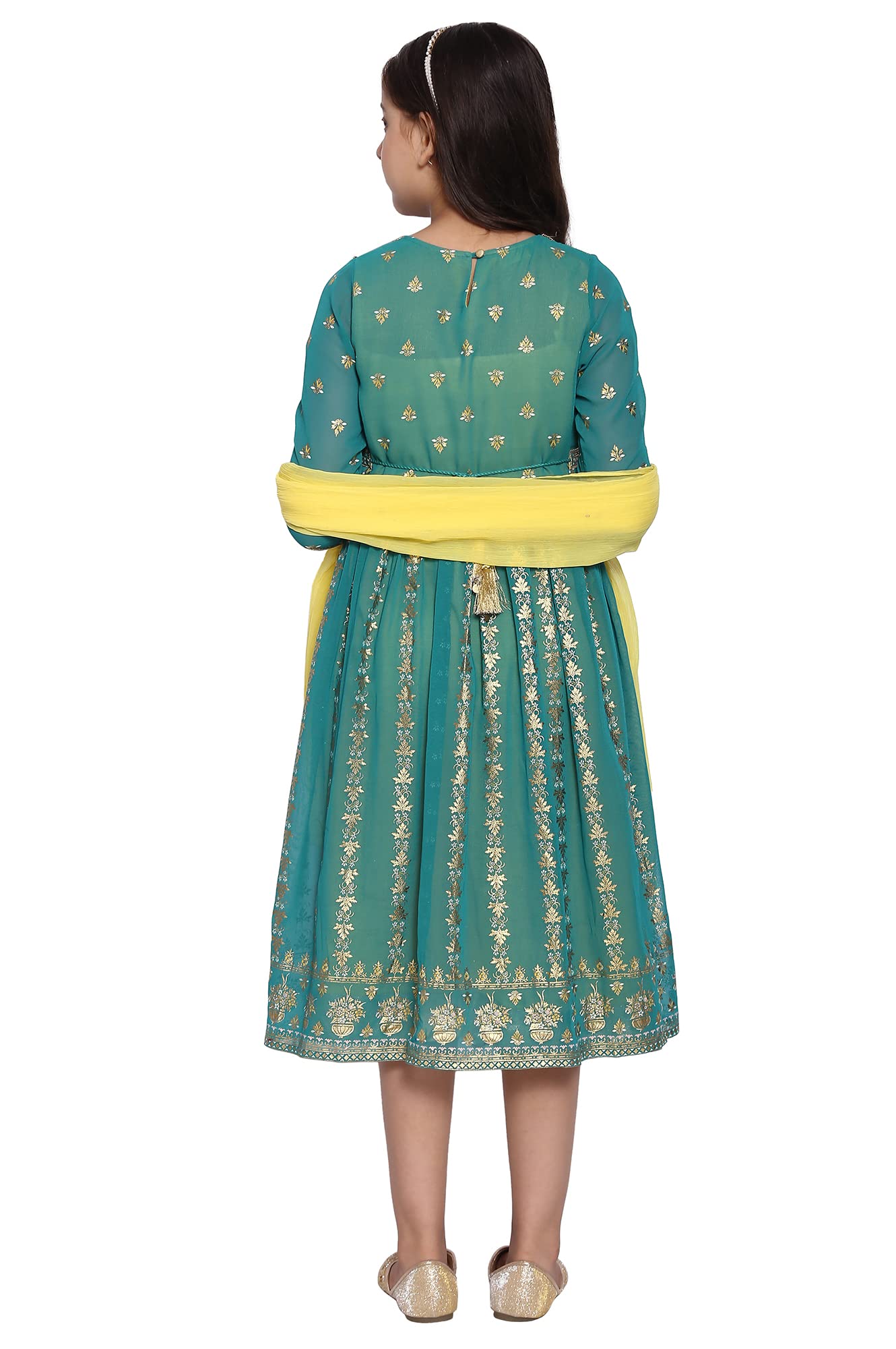 Aurelia Women'S Polyester Dress & Dupatta