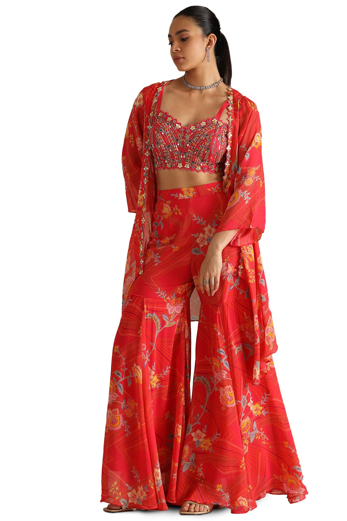 Soch Women Georgette Embroidered Top