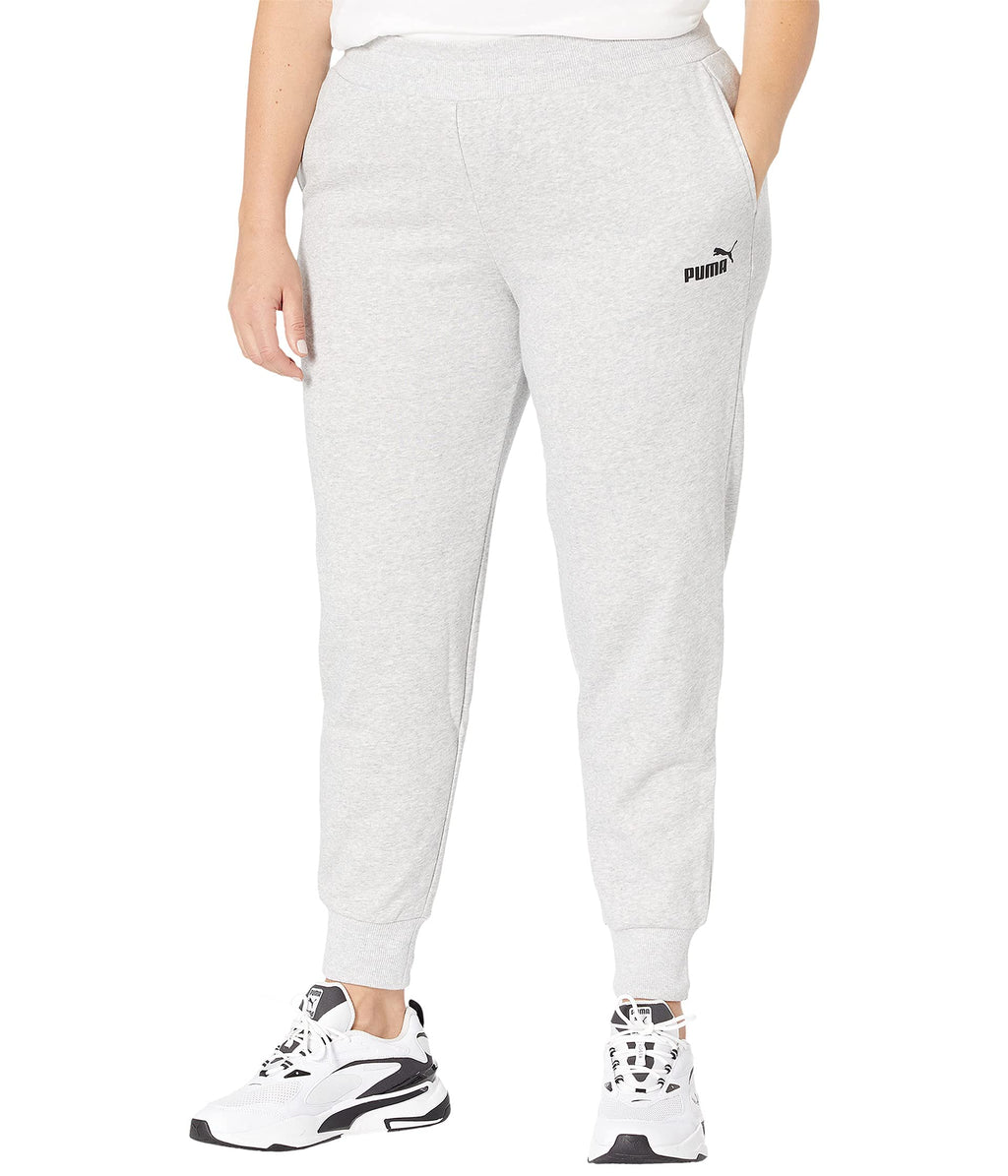PUMA Womens Essentials Logo Fleece Jogger X Light Grey Heather