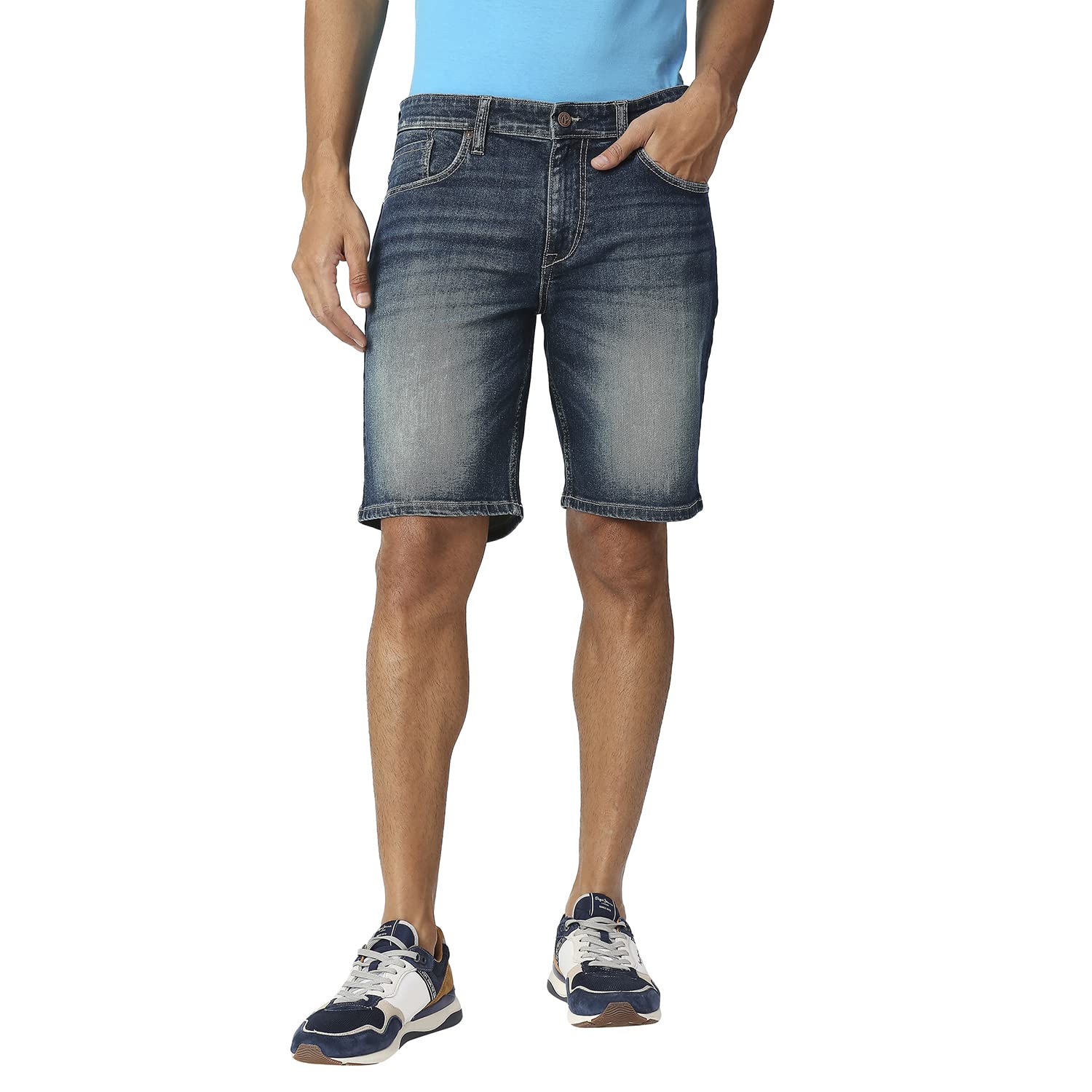Pepe Jeans MenS Chino Shorts (Pm207216Q03_Dark Used, Black, 28