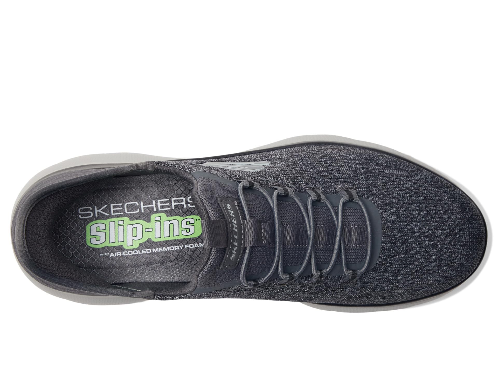 Skechers Men's Summits Key Pace Hands Free Slip-in Loafer, Charcoal/Black, 14 Wide