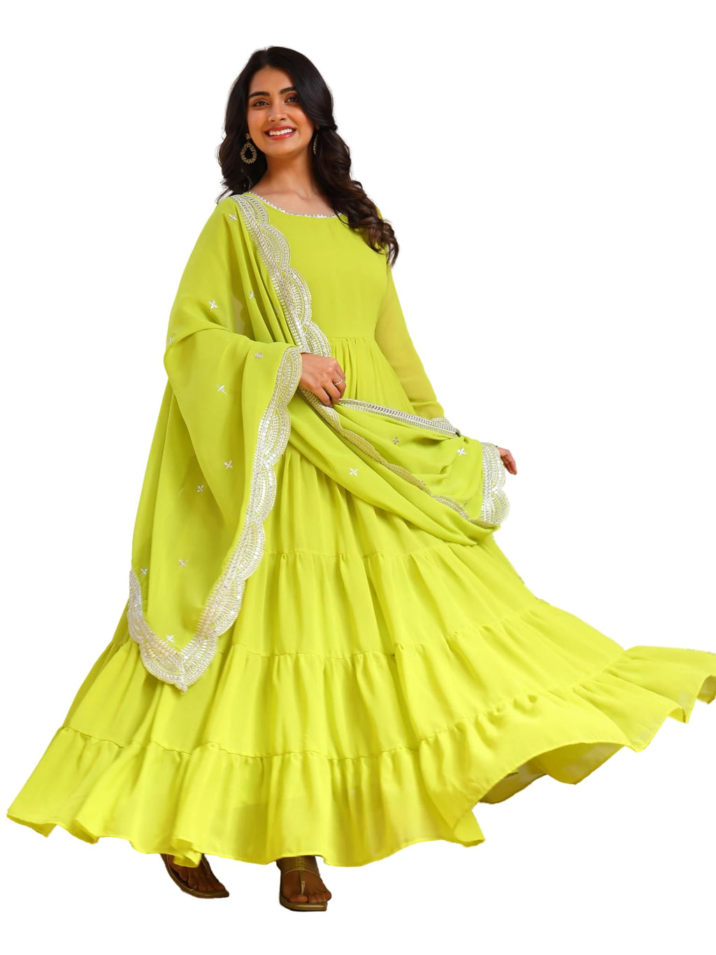 Fashion Basket Georgette Anarkali Kurta Set For Women