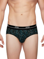 XYXX Mens Underwear Artisto IntelliSoft Antimicrobial Micro Modal Brief Pack of 3 (Yellow & Blue ; Blue & White ; Teal & Black;