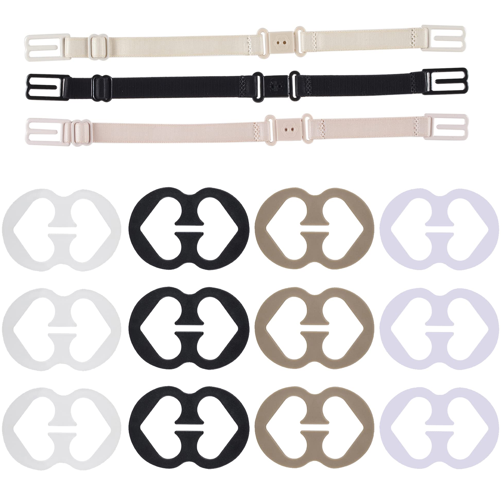 Thsinde Bra Strap Clips, 12 Bra Clips and Bra Straps Holder Women