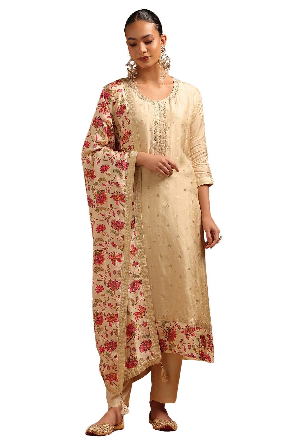 Soch Women Dola Silk Zari Woven Suit Set with Sequin Details
