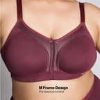 NYKD (NYB101 Cotton Non Padded & Non Wired Everyday Bra for Women | M-Frame Structure for Bounce Control with Full Coverage & Su