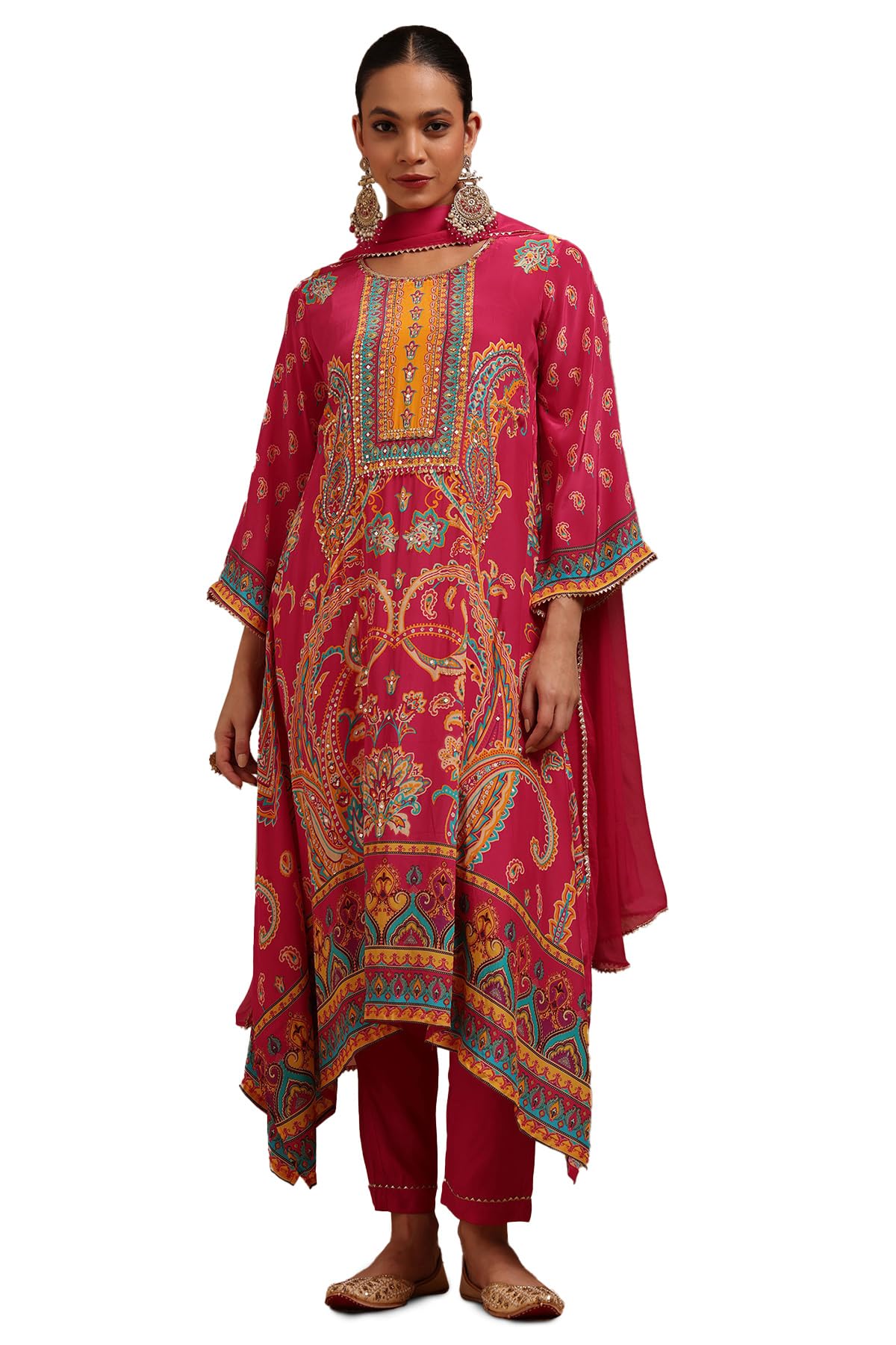 Soch Women Ethnic Motifs Suit Set with Sequins