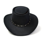Western Express Faux Felt Gambler Cowboy Hat | Classic Cowboy & Cowgirl Hats for Kid's (US, Alpha, One Size, Black)