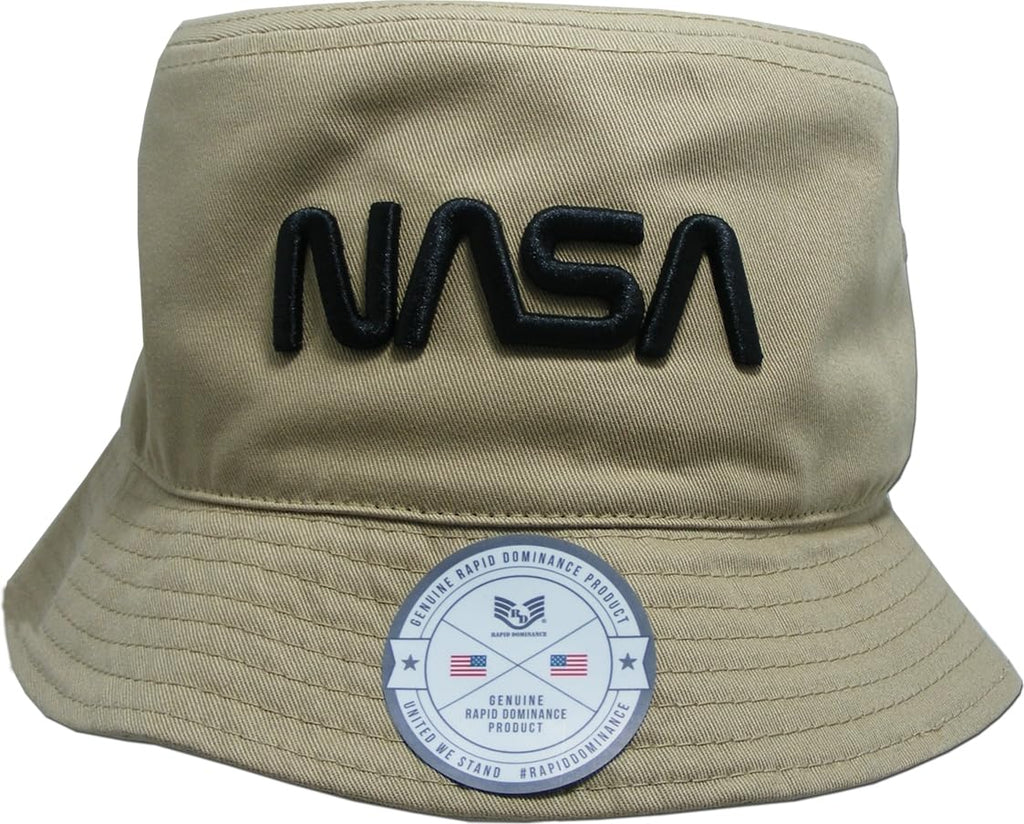 NASA Relaxed Bucket Hat,Worm,Khaki, L_XL