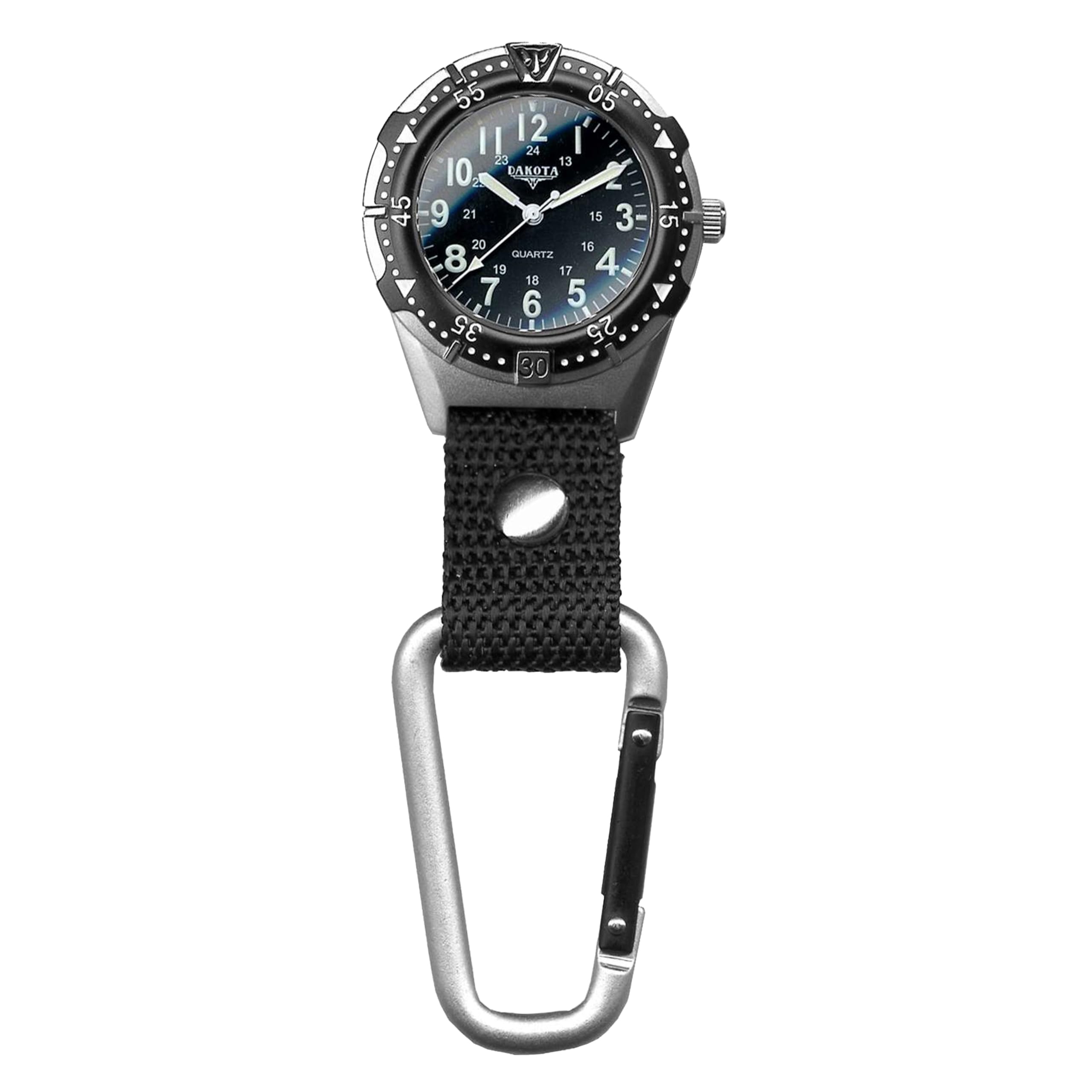 Dakota Backpacker Clip, Clip Watch, Nylon Carabiner Strap, Lightweight Watch Watch, Outdoor Gifts for Men and Women, Use for Fis