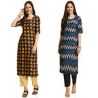 Tee Projekt Straight Kurta & Pant For Women Ethnic Kurta Set For Women (Pack Of 2)
