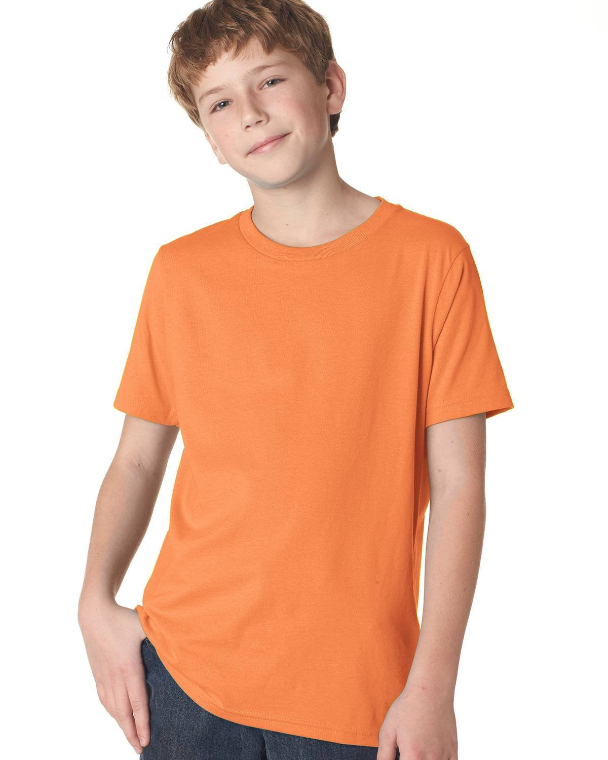 Youth Boys cotton crew - KELLY gREEN - XS(D0102H7NPNX)