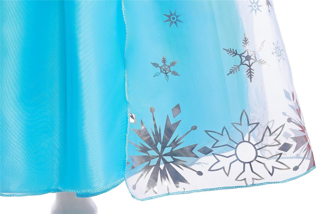 Dressy Daisy Toddler Little Girls' Ice Princess Dress Costume Birthday Halloween Christmas Fancy Party Dresses with Cape and Acc