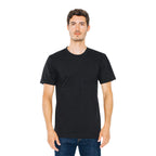 American Apparel mens Organic Fine Jersey Crewneck Short Sleeve T-shirt T Shirt, Black, Medium US