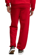 Fruit of the Loom Men's Eversoft Fleece Elastic Bottom Sweatpants with Pockets, Relaxed Fit, Moisture Wicking, Breathable, Red,