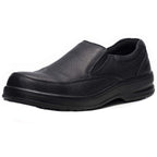 Alpine Swiss Arbete Mens Leather Slip-On Work Shoes Slip Resistant Black 14 M US